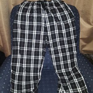 Black and white checkered sleep pants